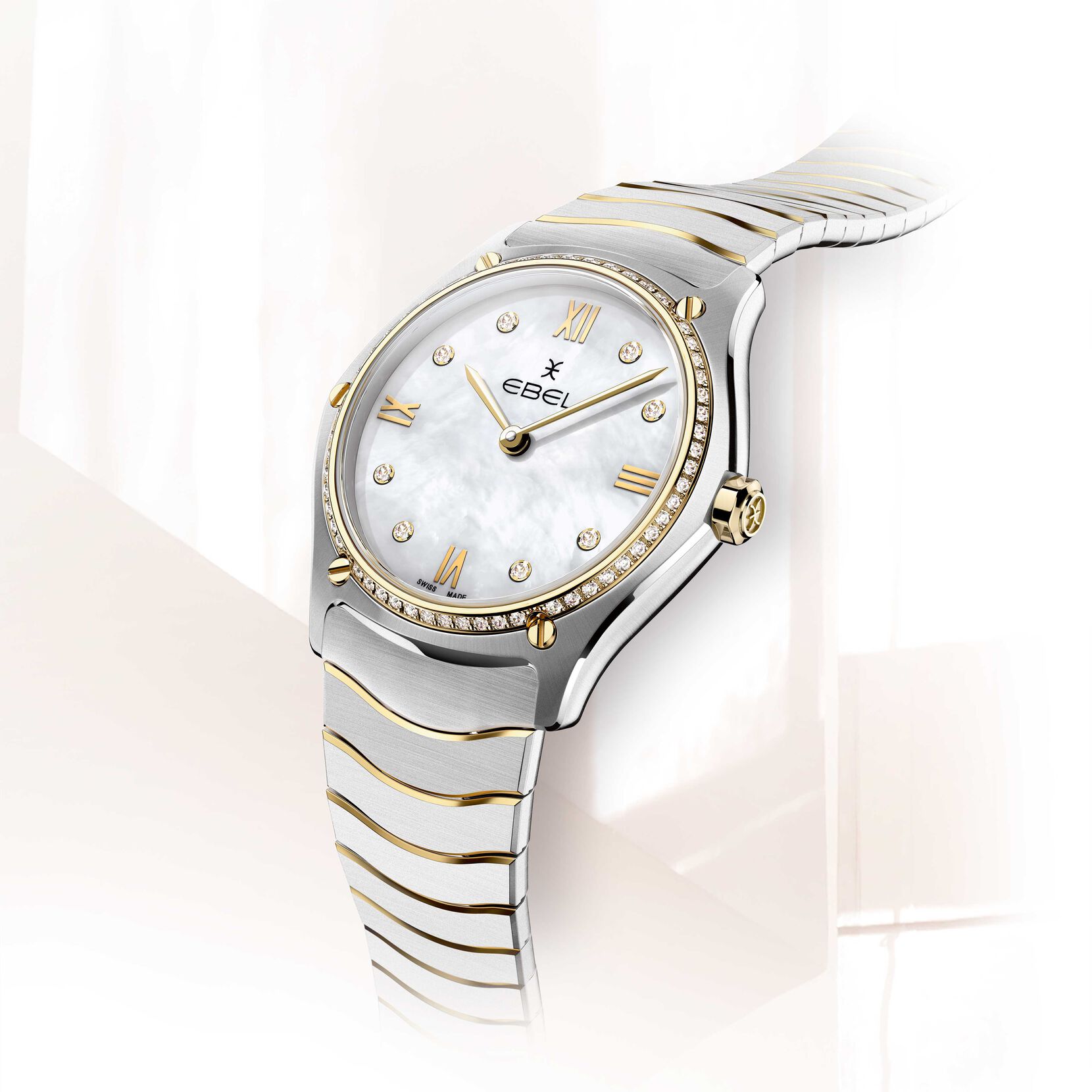 EBEL Sport Classic 33mm Watch, Diamond and Mother of Pearl Dial