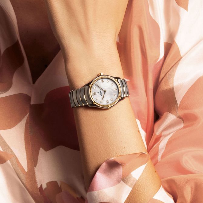 EBEL Sport Classic 33mm Watch, Diamond and Mother of Pearl  display picture 2
