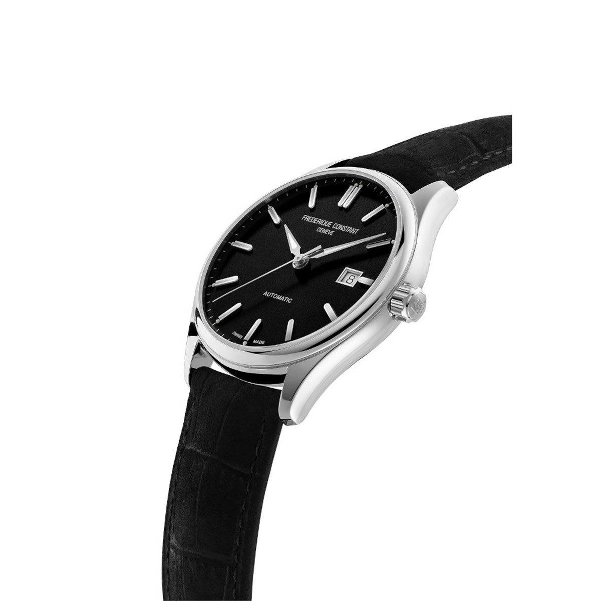Frederique Constant Classics Index Automatic 40mm Watch, Black and Silver Dial