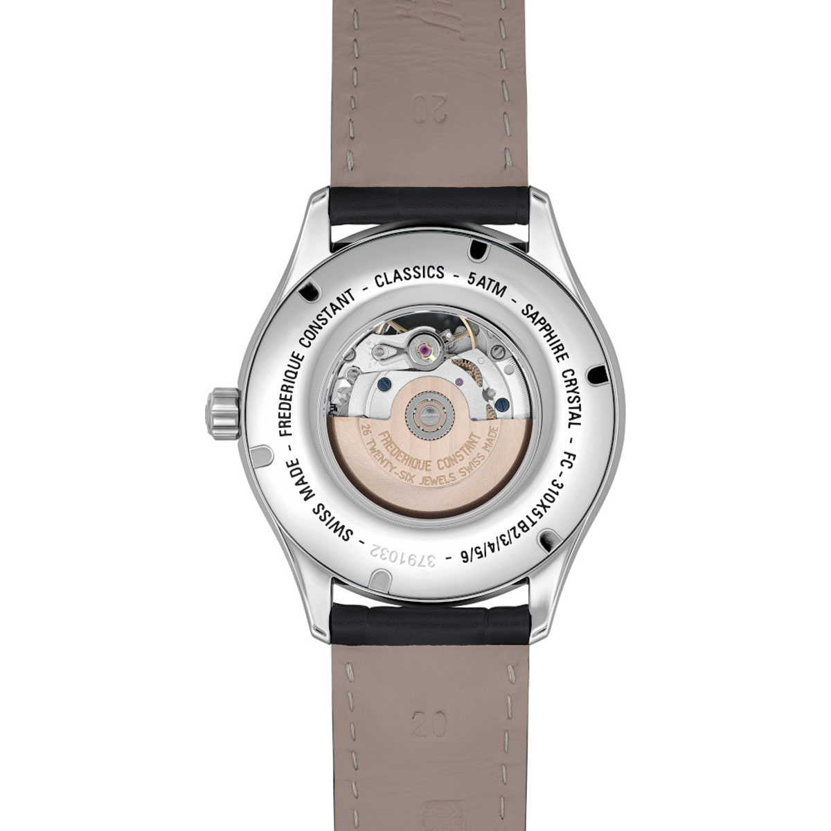 Frederique Constant Classics Heart Beat Automatic 40mm Watch, Silver Dial