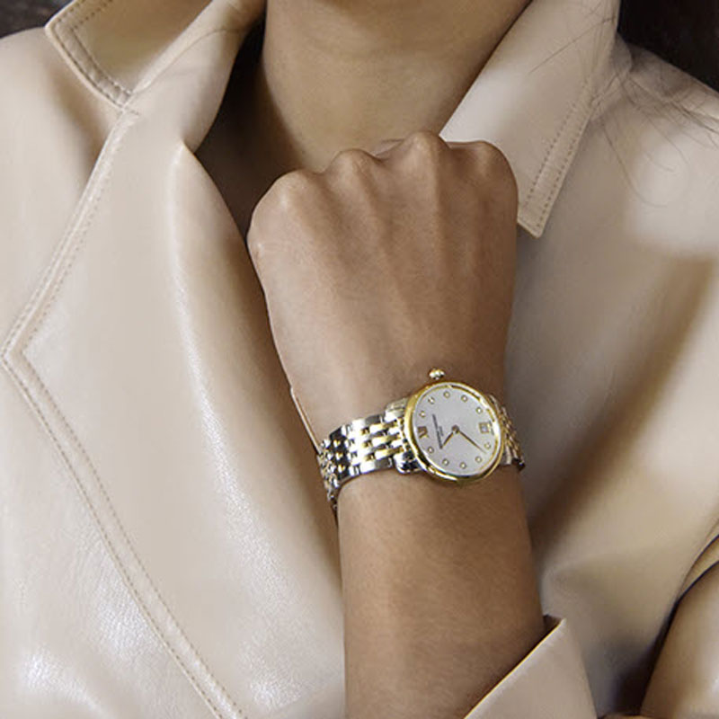 Frederique Constant Classics Slimline Date 30mm Women's Watch, White Mother of Pearl Dial
