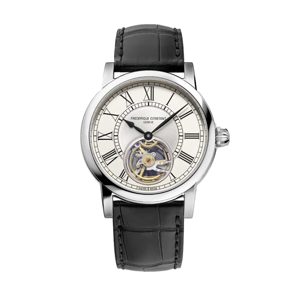 Frederique Constant Manufacture Classic Heart Beat 39mm Watch, Beige Dial