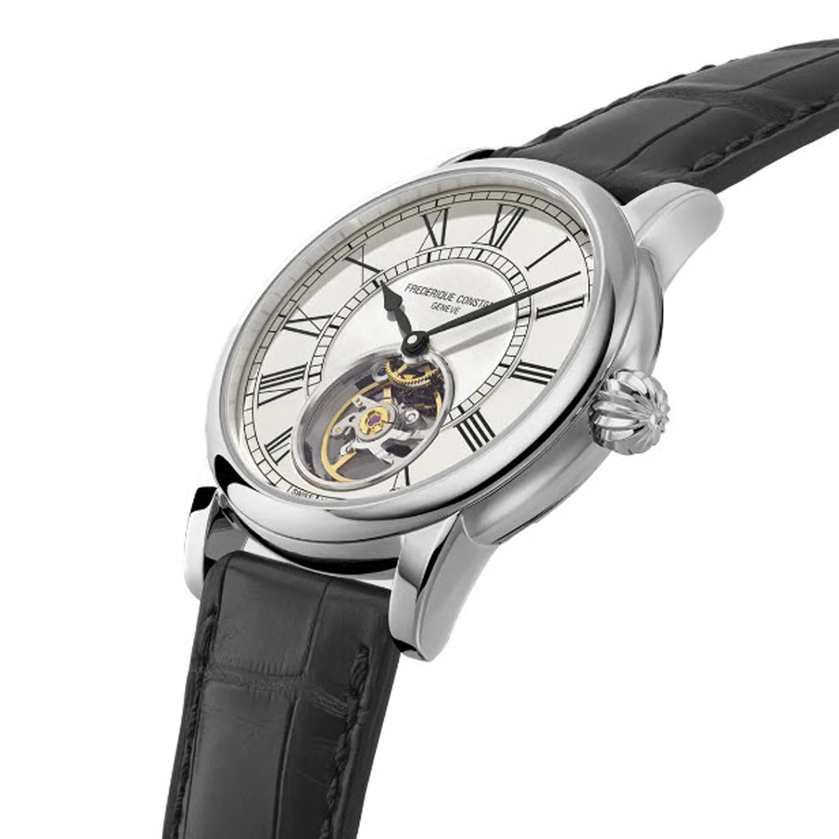 Frederique Constant Manufacture Classic Heart Beat 39mm Watch, Beige Dial