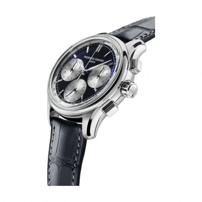 Frederique Constant Manufacture Classic Flyback Chronograph 42mm Men s Watch Blue Dial FC 760NS4H6 Borsheims