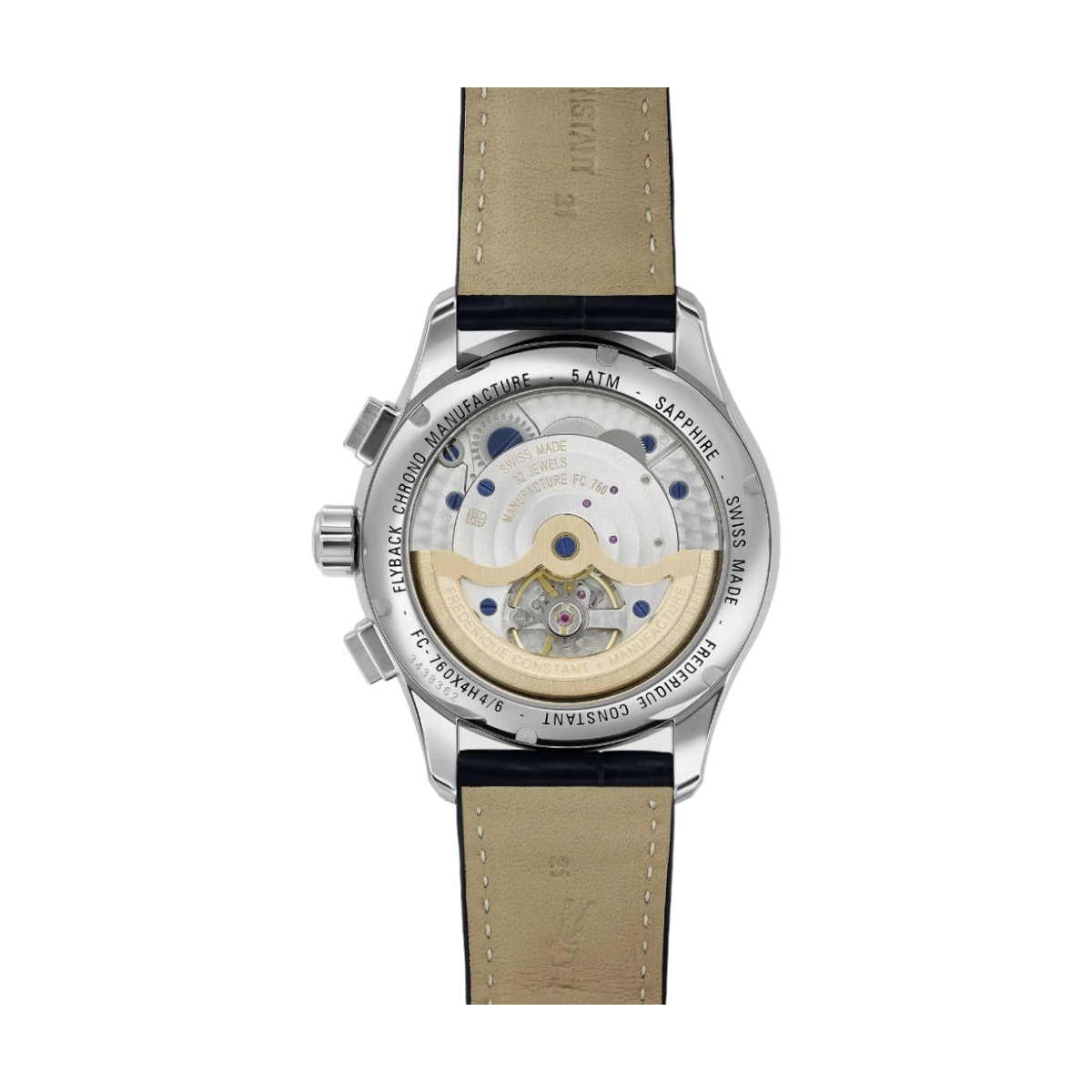 Frederique Constant Manufacture Classic Flyback Chronograph 42mm Men's Watch, Blue Dial