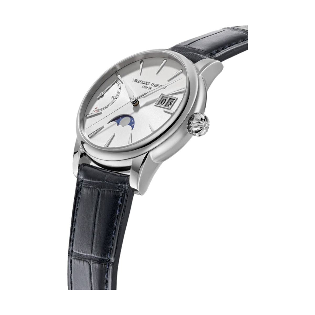 Frederique Constant Manufacture Classic Power Reserve Big Date 40mm Men's Watch, Silver Dial