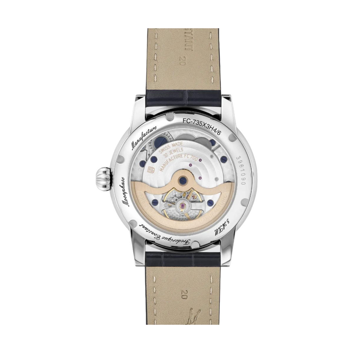 Frederique Constant Manufacture Classic Power Reserve Big Date 40mm Men's Watch, Silver Dial