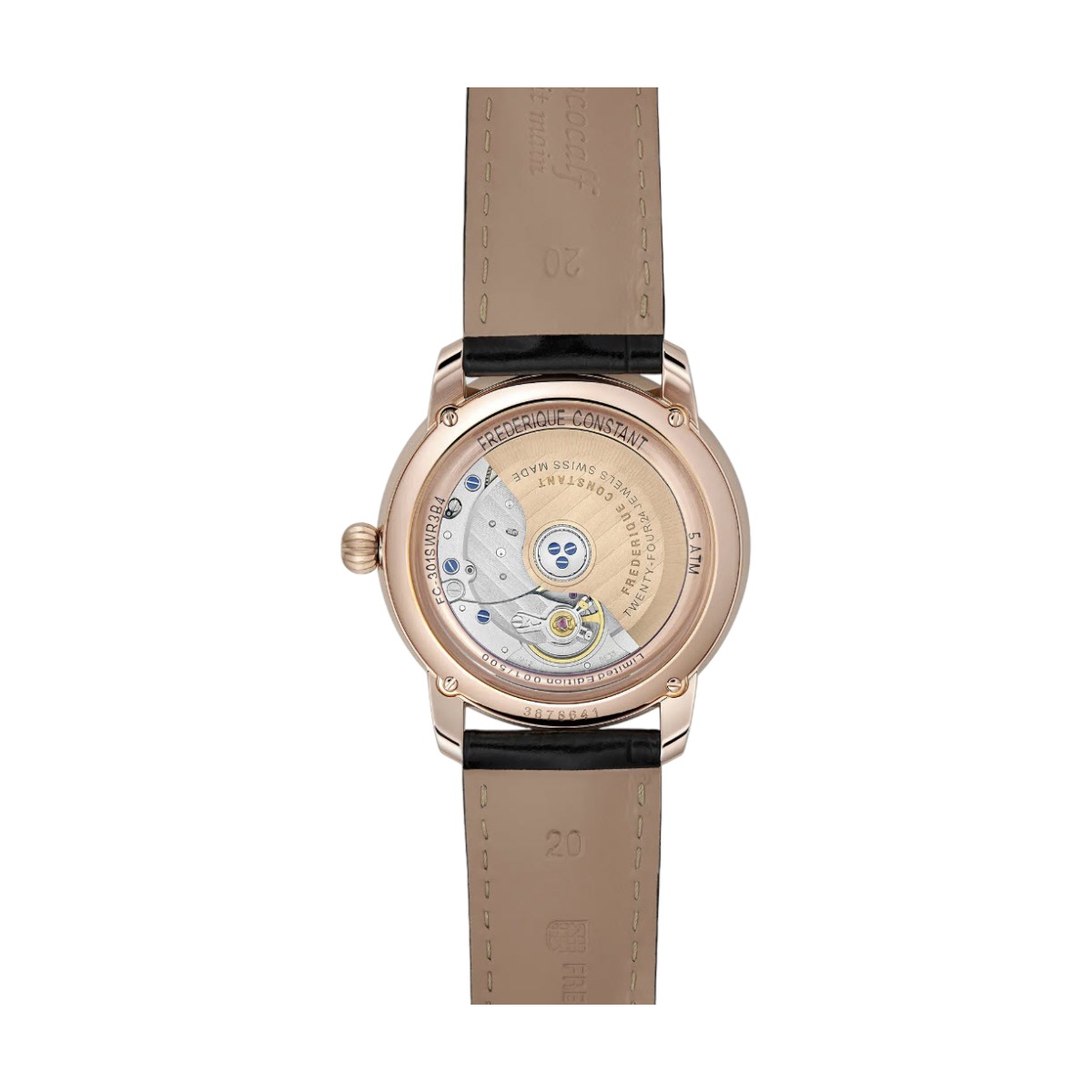 Frederique Constant Classics Premiere 38.5mm Men's Watch, Silver Pattern Dial