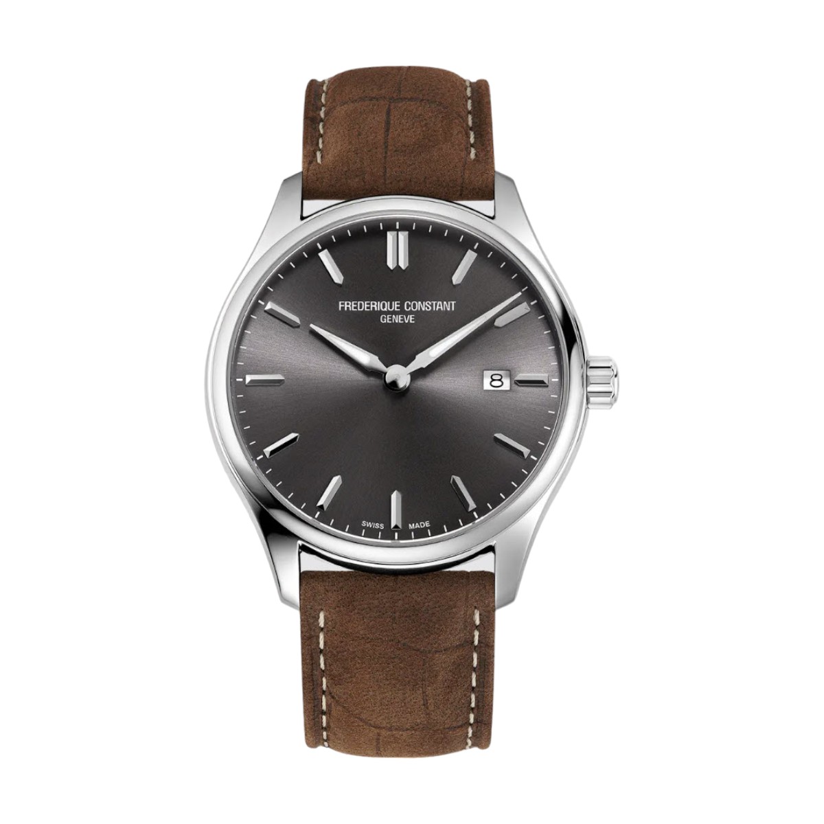 Frederique Constant Classic Quartz 40mm Men's Watch, Grey Dial