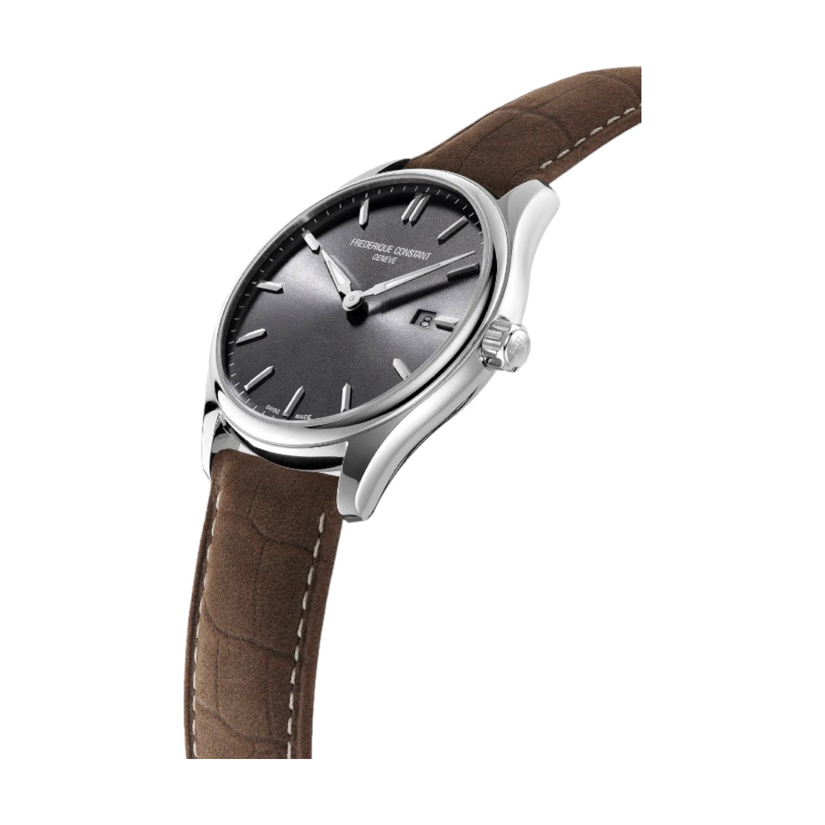 Frederique Constant Classic Quartz 40mm Men's Watch, Grey Dial