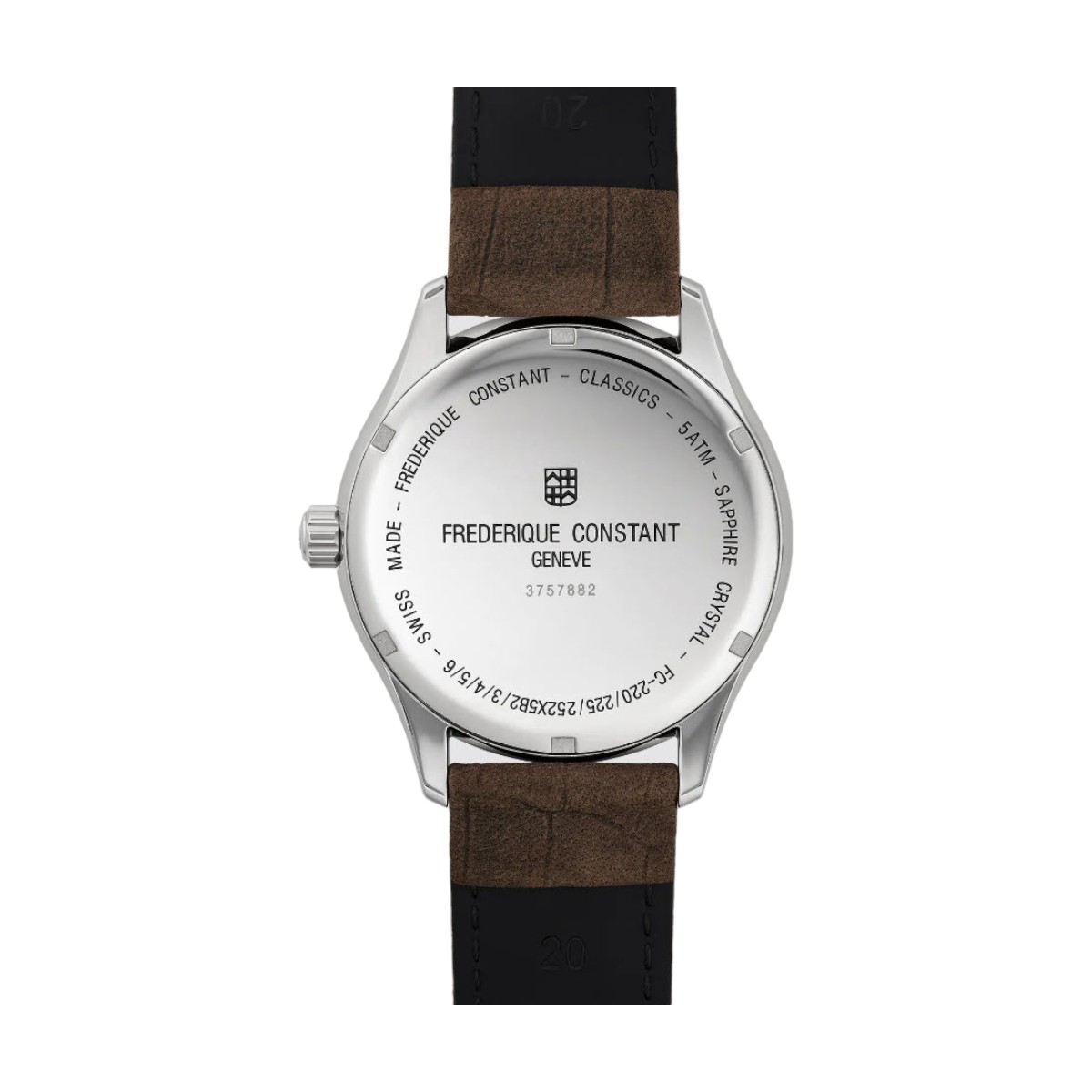 Frederique Constant Classic Quartz 40mm Men's Watch, Grey Dial