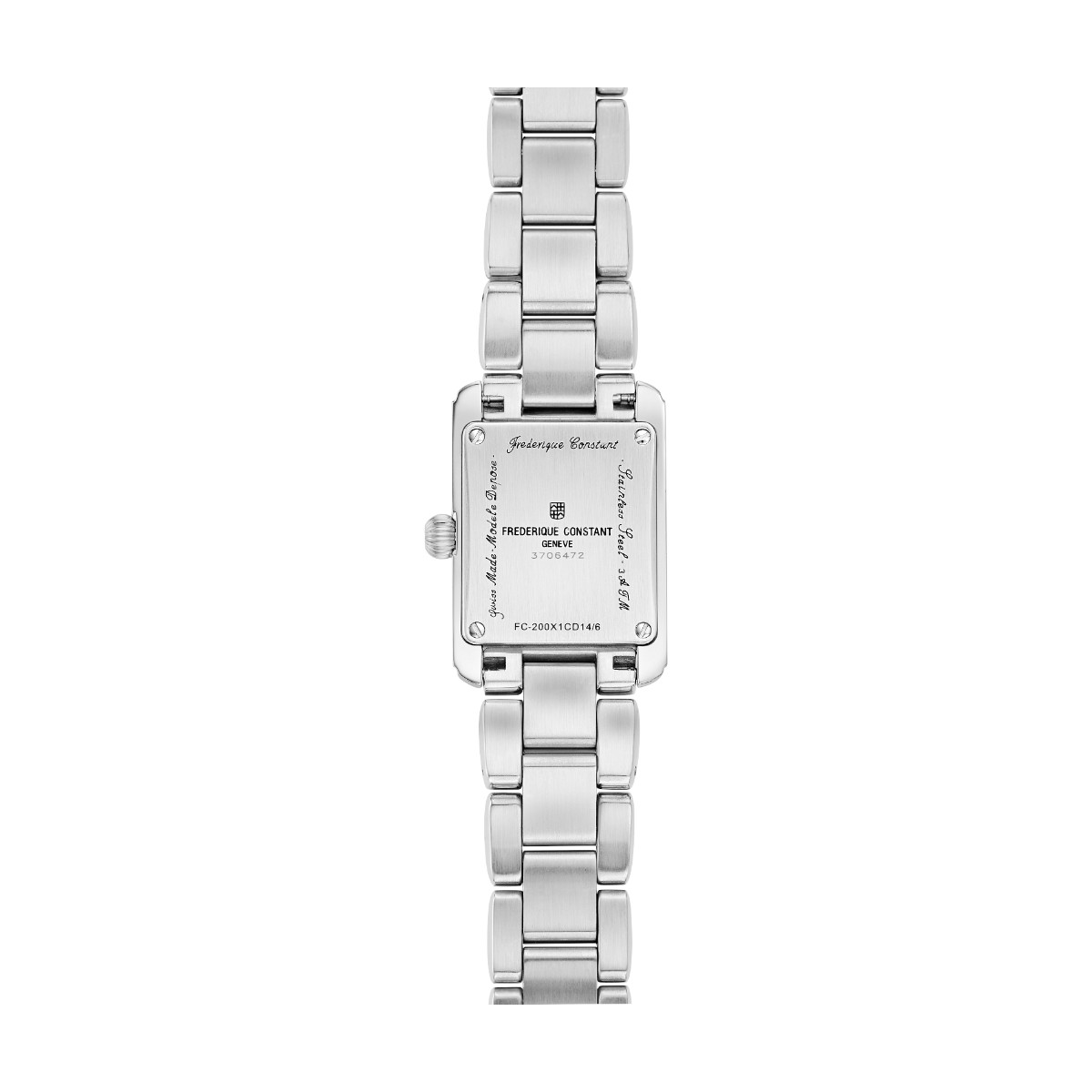 Frederique Constant Classics Carree 21mm Watch, White and Diamond Dial