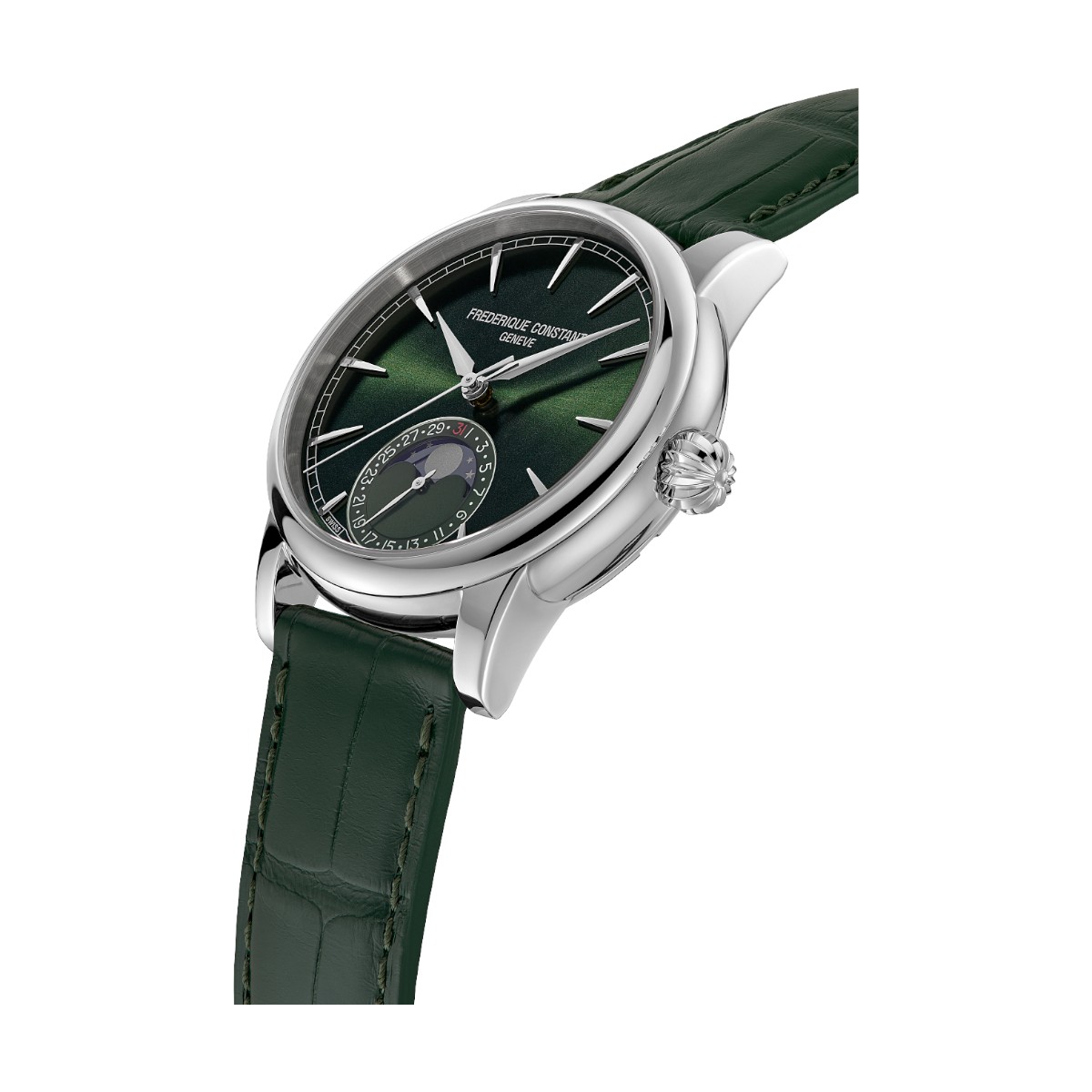 Frederique Constant Manufacture Classic Moonphase Date 40mm Watch, Green Dial
