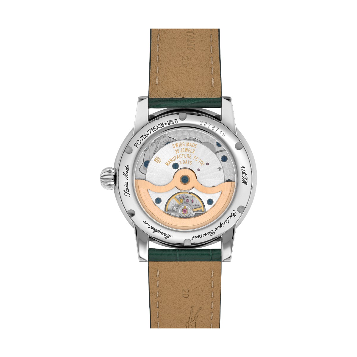 Frederique Constant Manufacture Classic Moonphase Date 40mm Watch, Green Dial