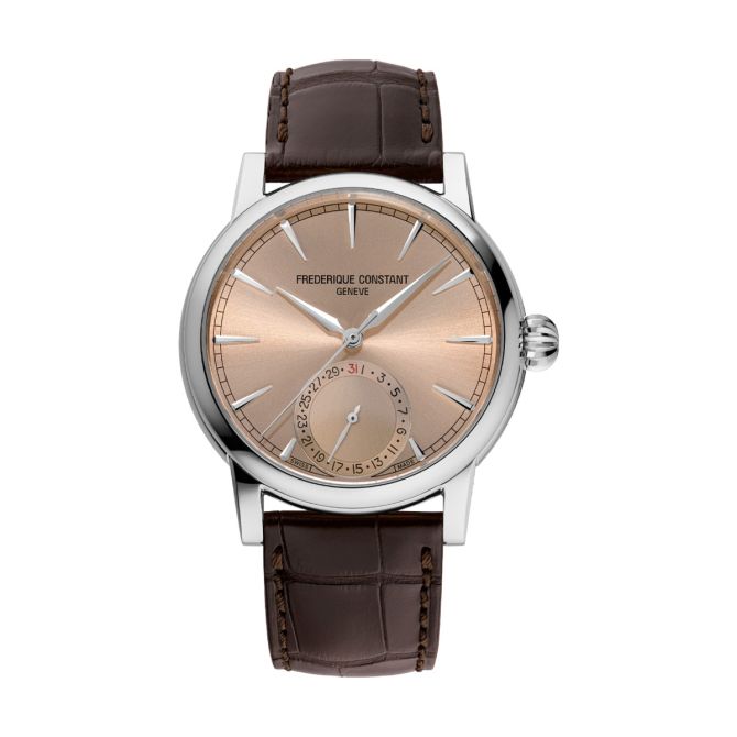 Frederique Constant Manufacture Classic Date 40mm Watch, Salmon Dial