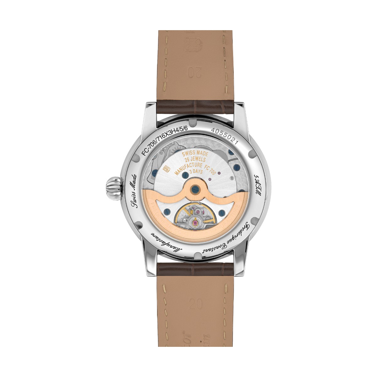 Frederique Constant Manufacture Classic Date 40mm Watch, Salmon Dial