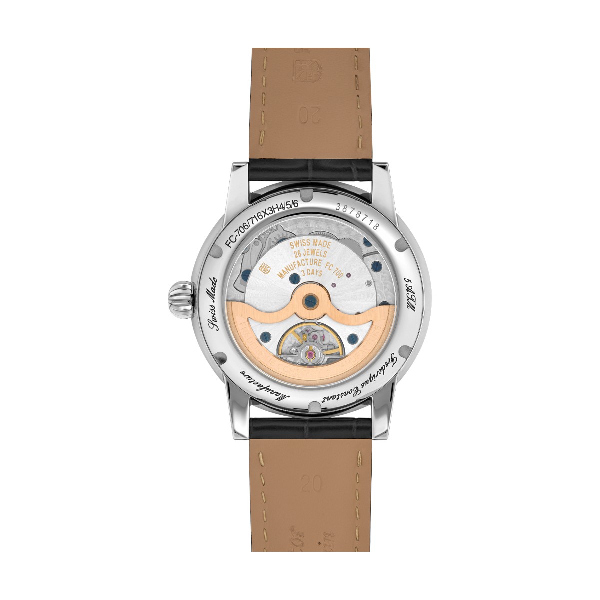 Frederique Constant Manufacture Classic Date 40mm Watch, Black Dial