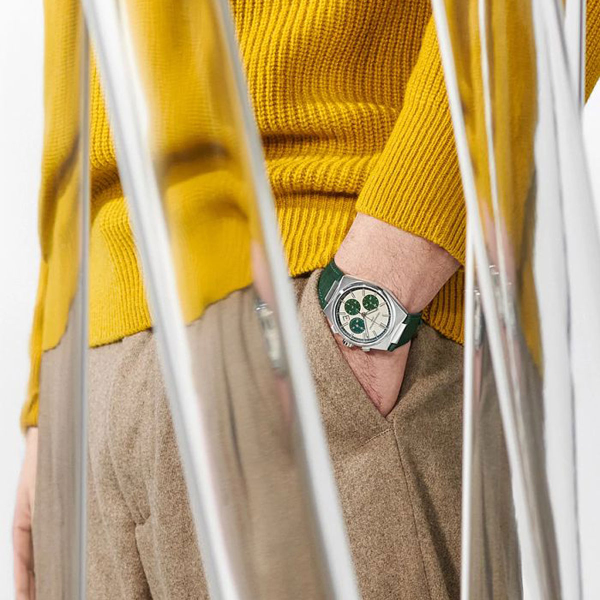 Frederique Constant Highlife Chronograph Automatic 41mm Watch, Green Dial