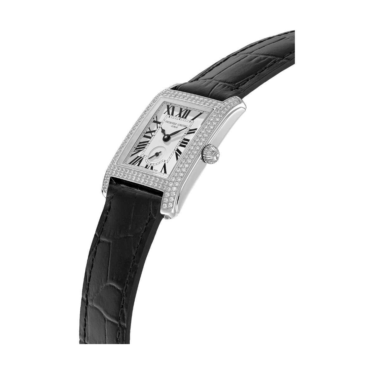 Frederique Constant Classics Carree 36mm x 25mm Watch, Silver Dial