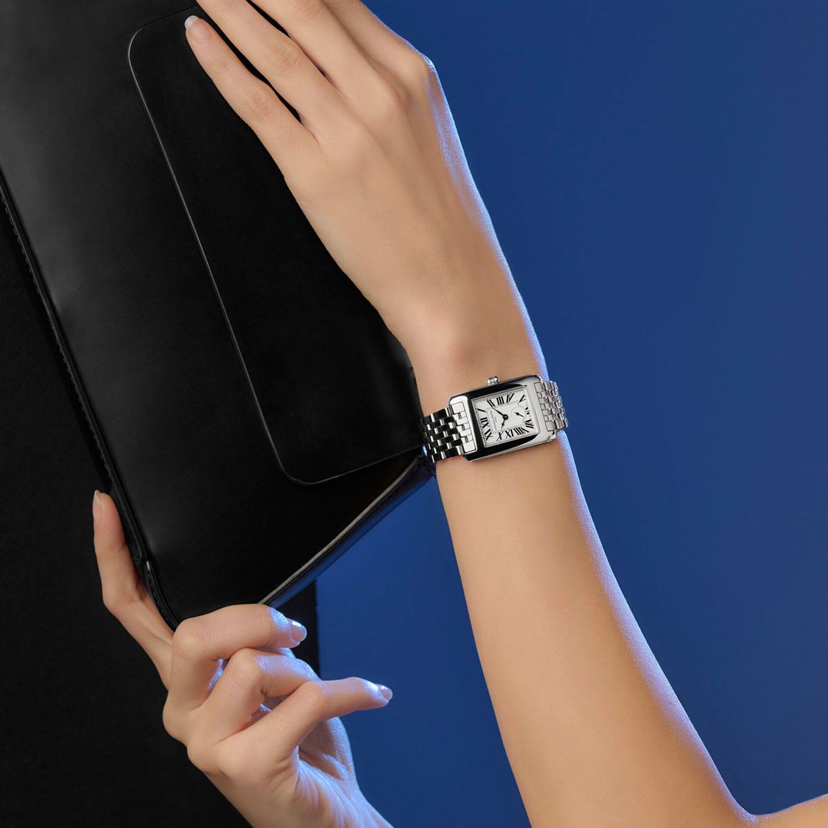 Frederique Constant Classics Carree Small Seconds 36mm x 25.20mm Watch, Silver Dial