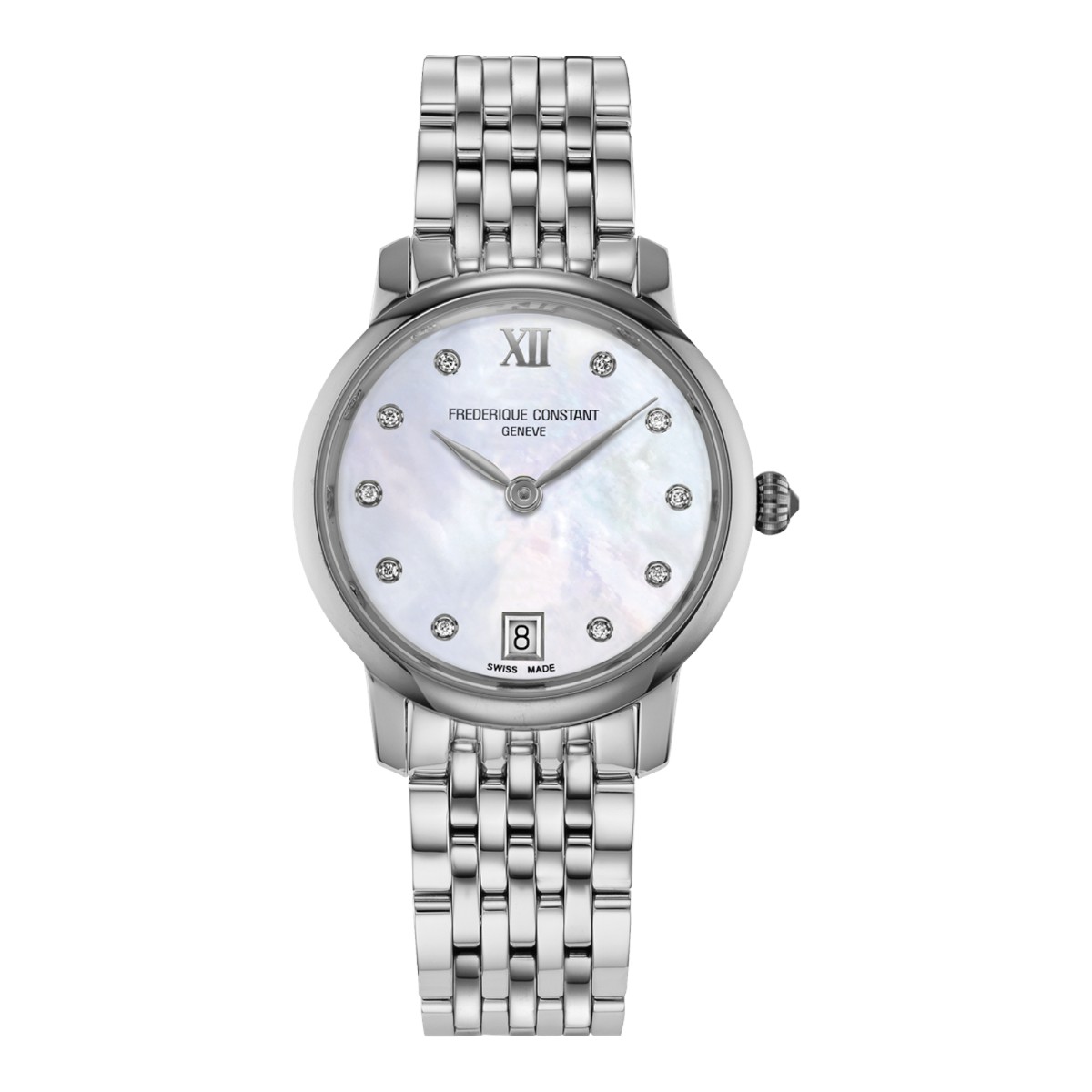 Frederique Constant Classics Slimline 30mm Women's Watch, Mother of Pearl Dial