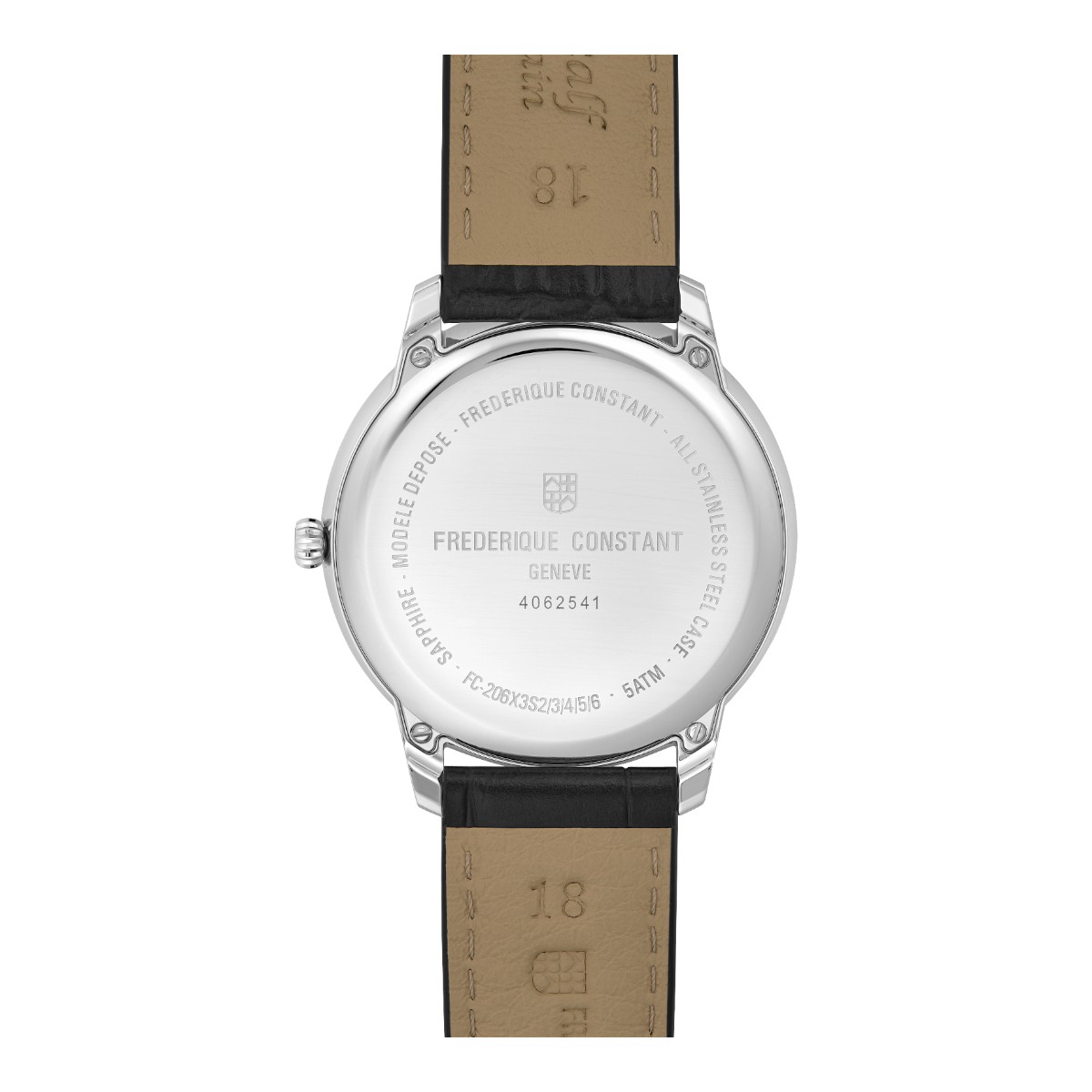 Frederique Constant Classics Moneta Moonphase 37mm Men's Watch, Black Dial