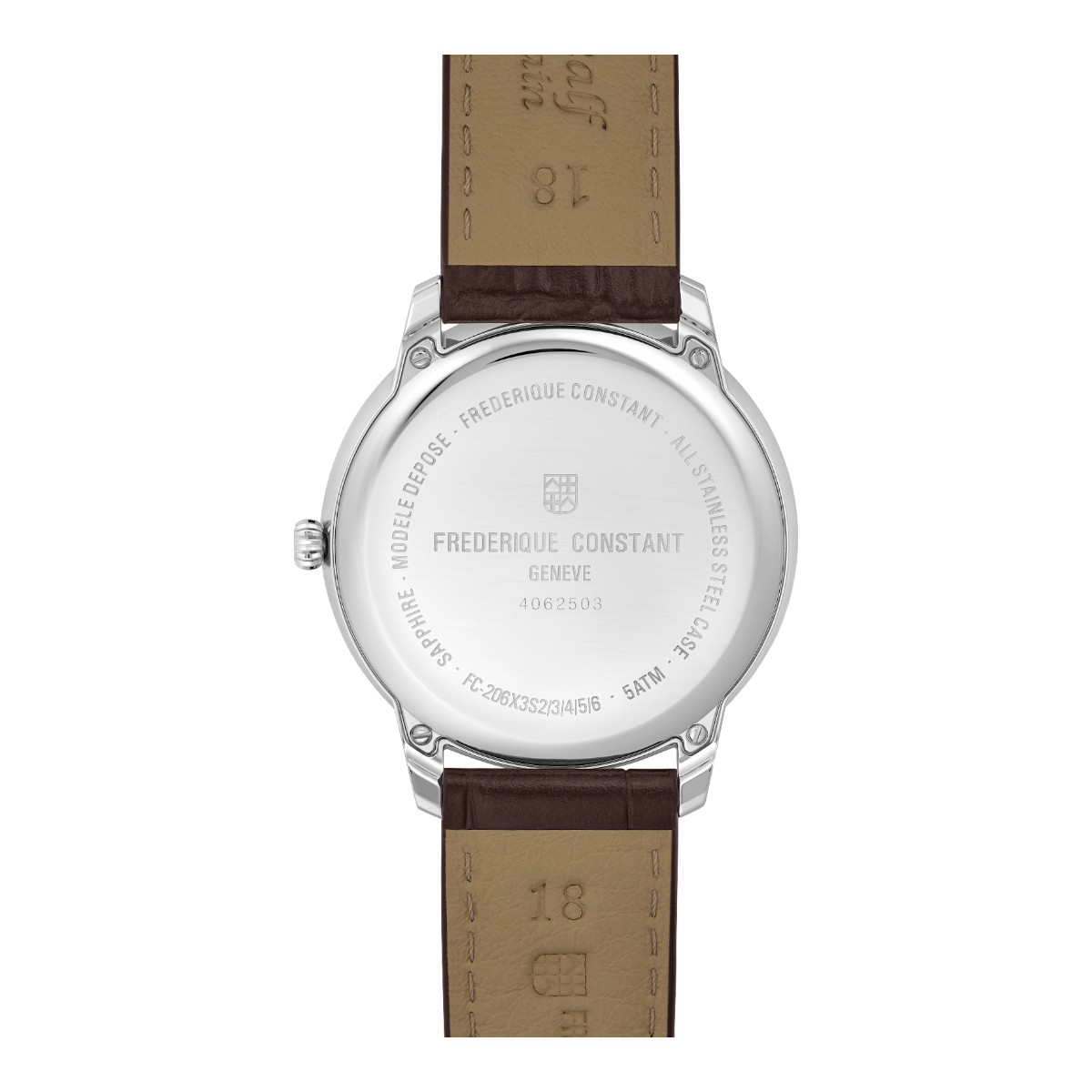 Frederique Constant Classics Moneta Moonphase 37mm Men's Watch, Silver Dial