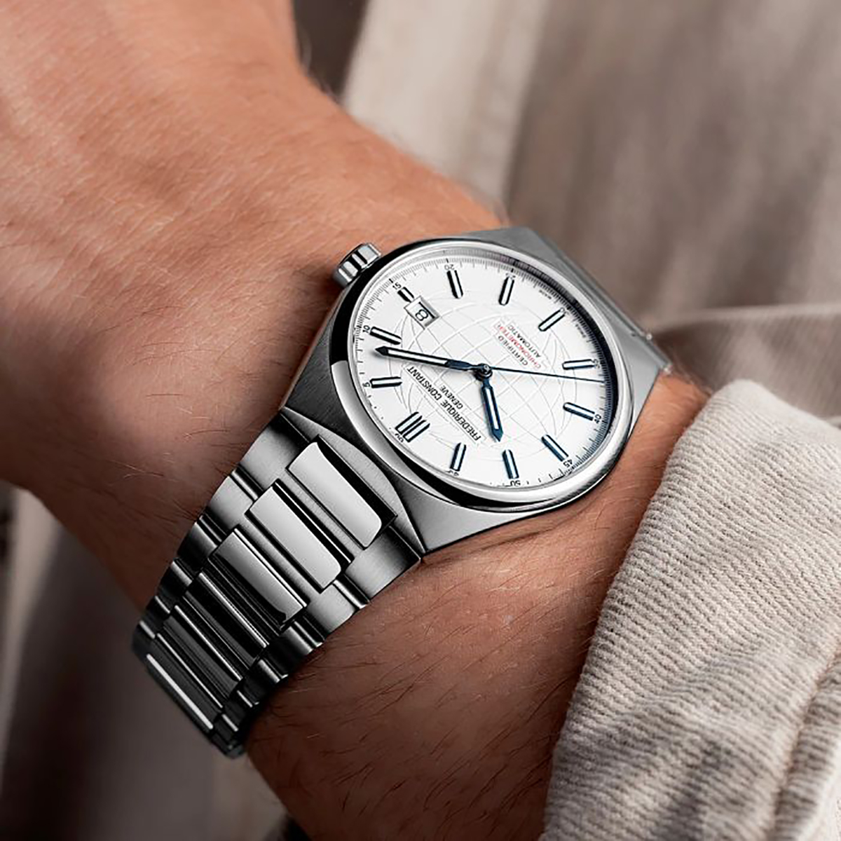 Frederique Constant Highlife Automatic COSC 41mm Men's Watch, Silver Dial