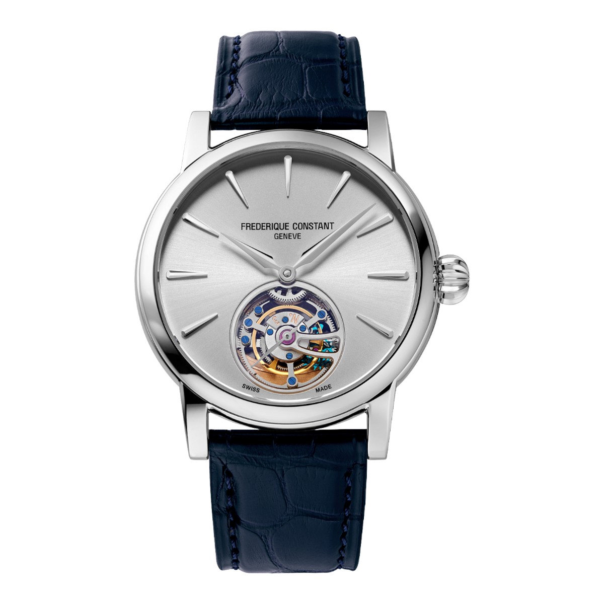 Frederique Constant Manufacture Classic Tourbillon 39mm Men's Watch, Silver Tone Dial
