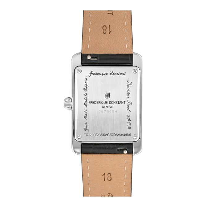 Frederique Constant Classics Carree 36mm x 25mm Watch, Silver Tone