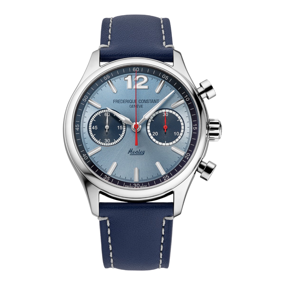 Frederique Constant Classics Vintage Rally Healey Chronograph 42mm Watch, Blue Dial