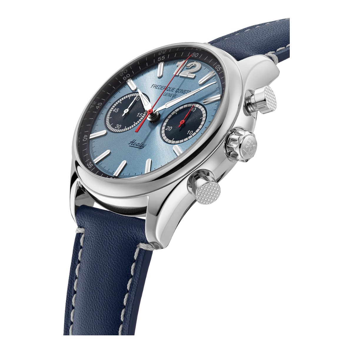 Frederique Constant Classics Vintage Rally Healey Chronograph 42mm Watch, Blue Dial