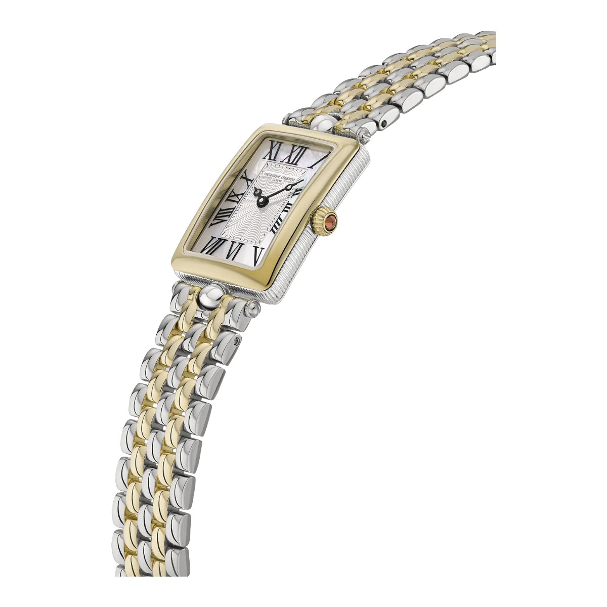 Frederique Constant Classics Art Deco Square 28mm x 20.70mm Watch, White Mother of Pearl Dial