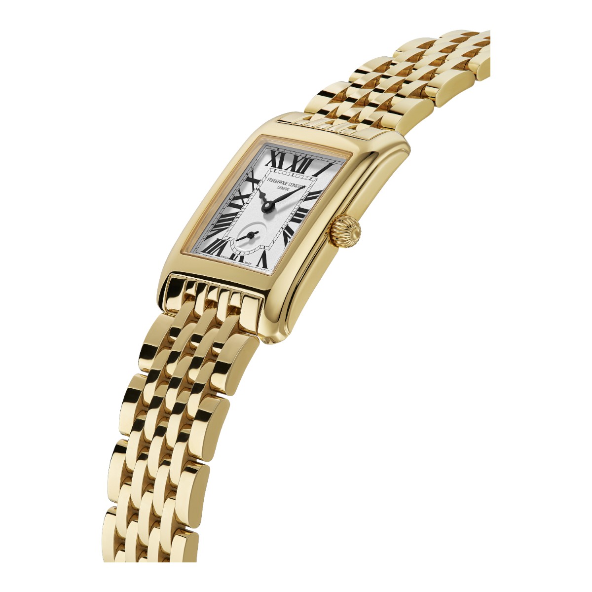 Frederique Constant Classics Carree Small Seconds 36mm x 25mm Watch, Silver Dial