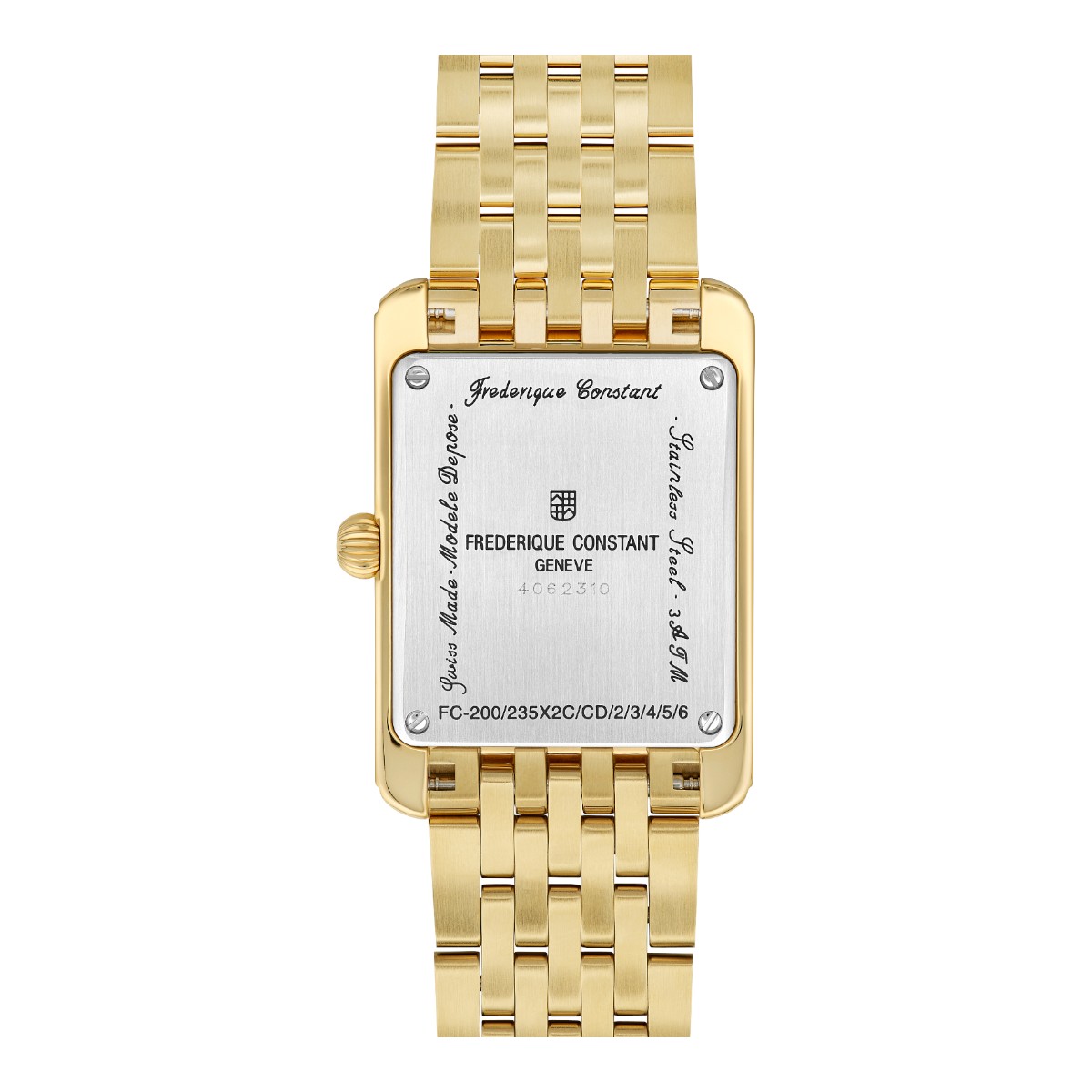 Frederique Constant Classics Carree Small Seconds 36mm x 25mm Watch, Silver Dial