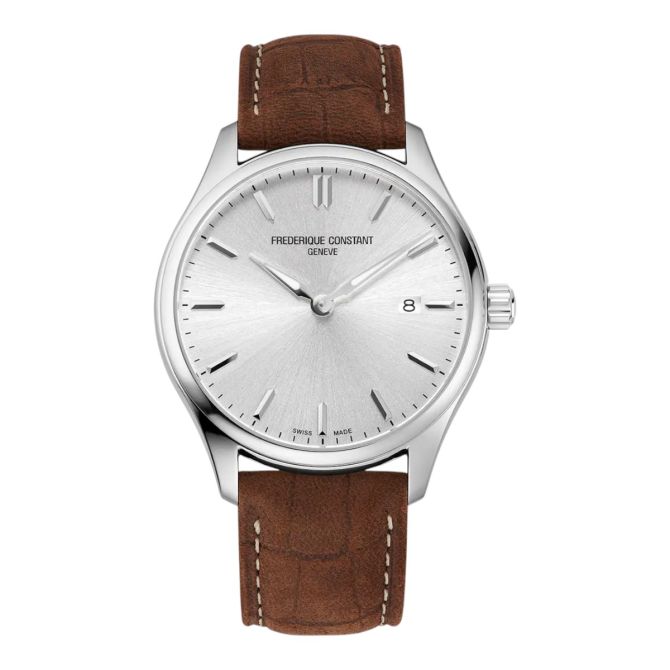 Frederique Constant Classics Quartz 40mm Men's Watch, Silver Dial