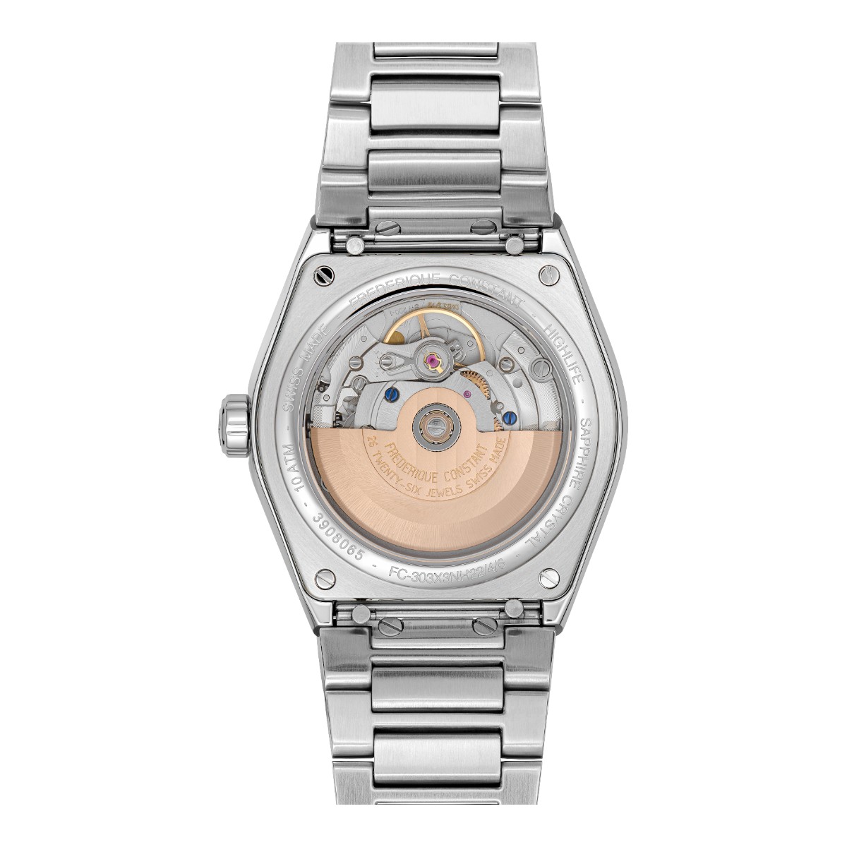 Frederique Constant Highlife Automatic COSC 39mm Watch, Light Blue Dial