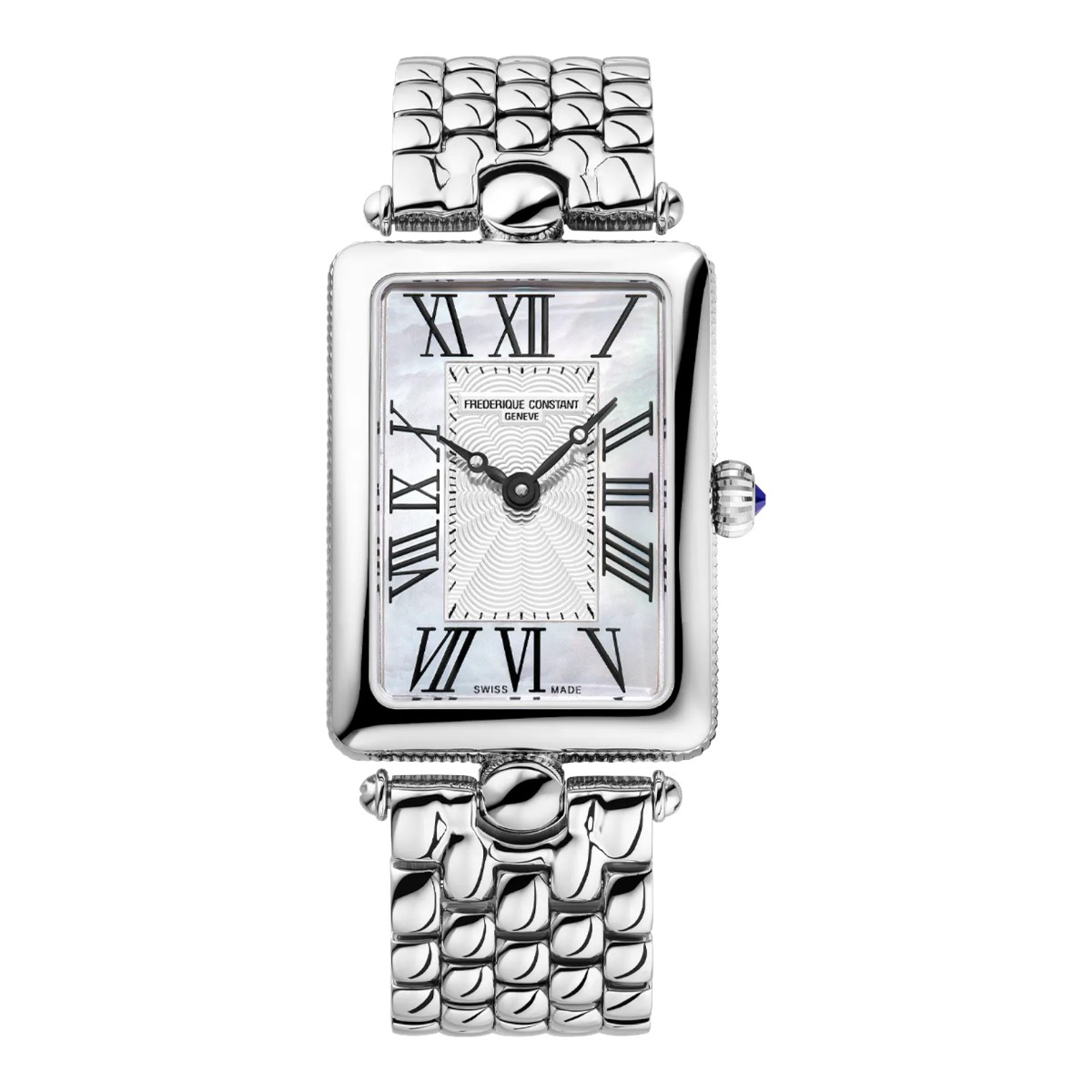 Frederique Constant  Classics Art Deco Carree 28mm Women's Watch, White Mother of Pearl