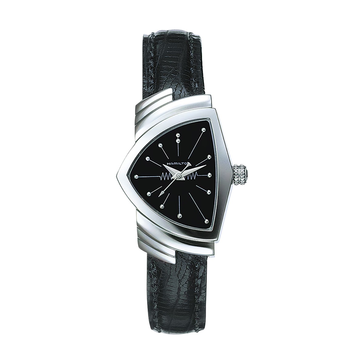 Hamilton Ventura Quartz 24mmx36mm Watch, Silver and Black Dial