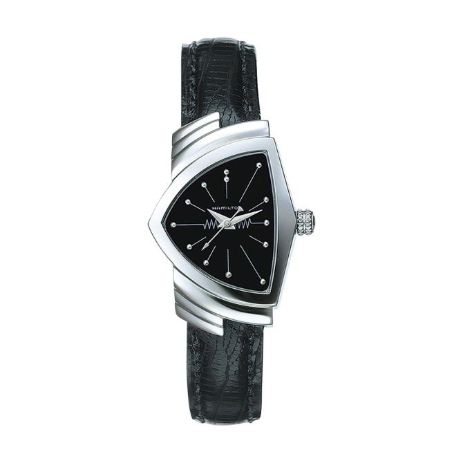 Hamilton Electric Ventura 14K Gold Black Dial Watch