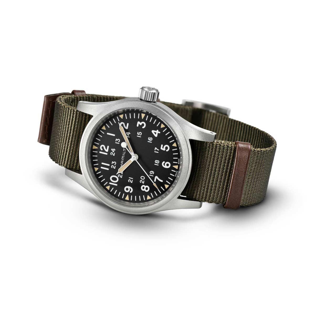 Hamilton Khaki Field Mechanical 38mm Men's Watch, Black Dial
