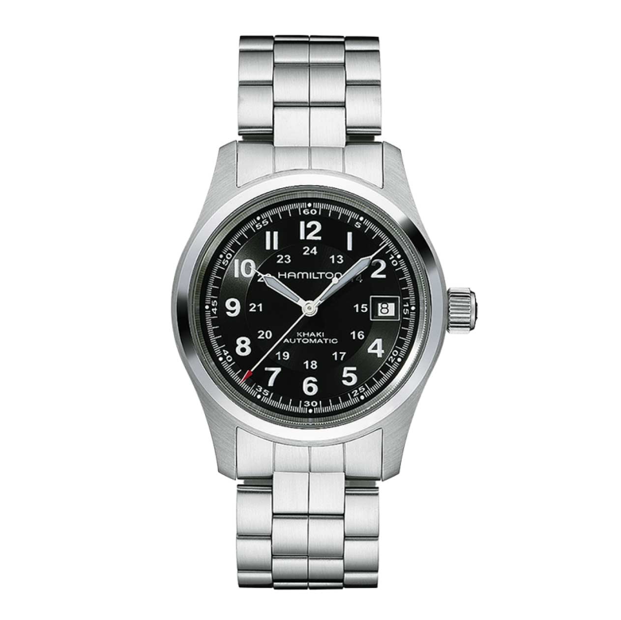 Hamilton Khaki Field Automatic 38mm Men's Watch, Black Dial
