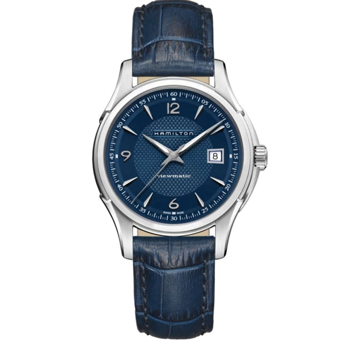 Hamilton Jazzmaster Viewmatic Auto 40mm Watch, Silver and Blue Dial