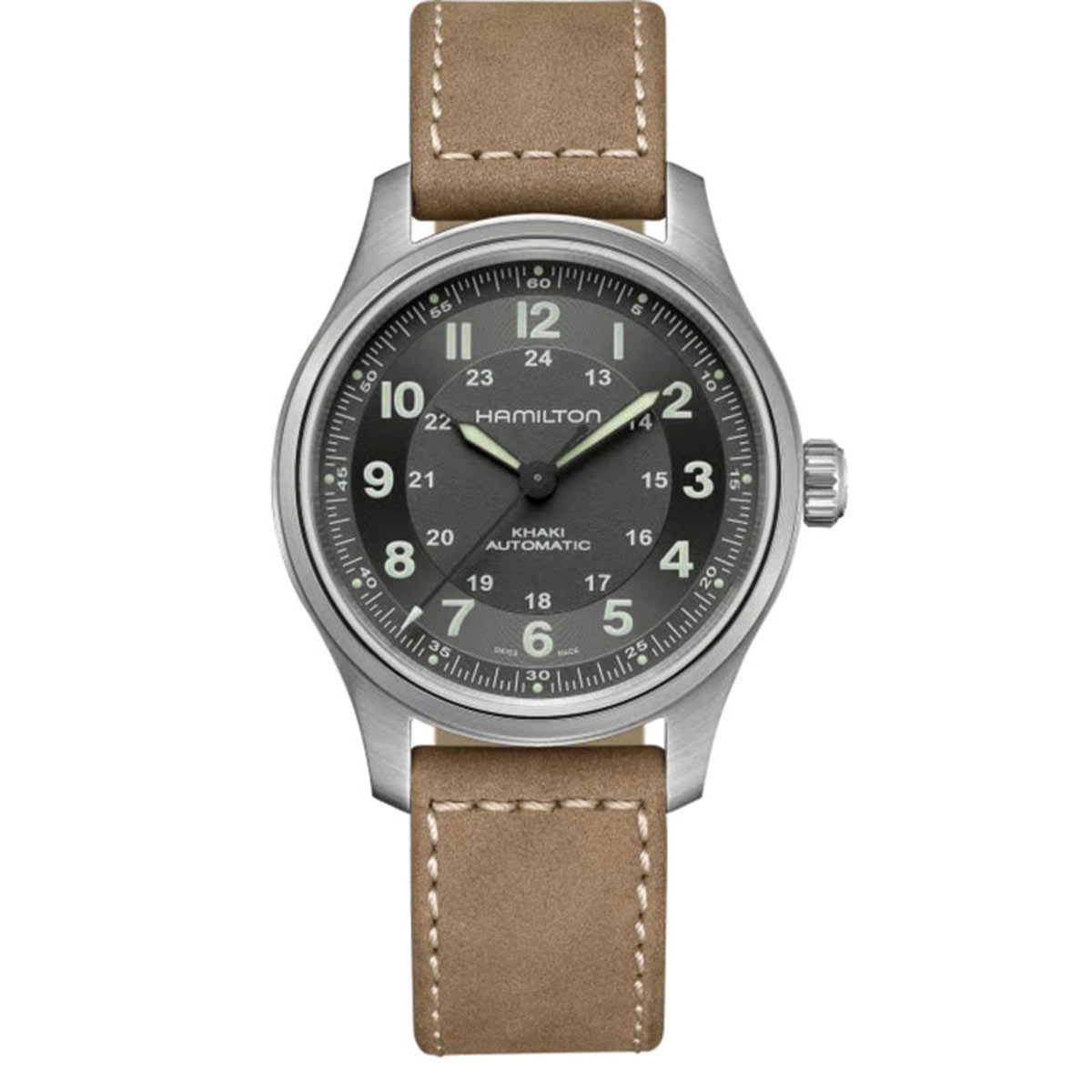 Hamilton Khaki Field Titanium Auto 42mm Watch, Green and Black Dial