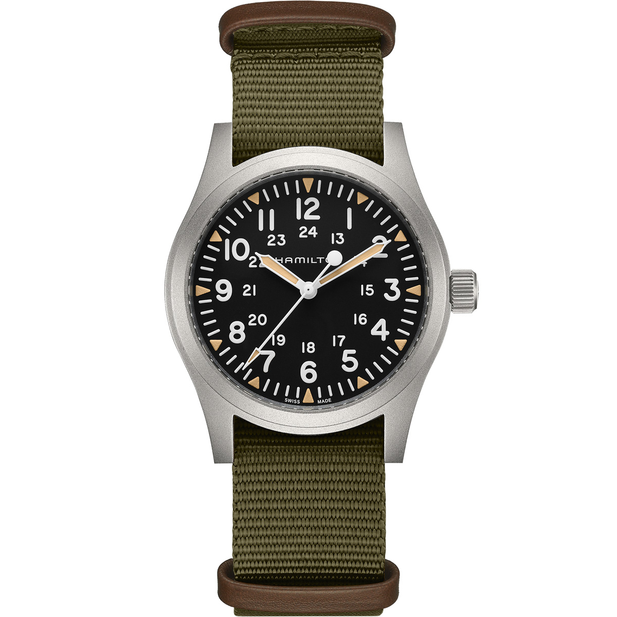 Hamilton Khaki Field Mechanical 42mm Watch, Black Dial