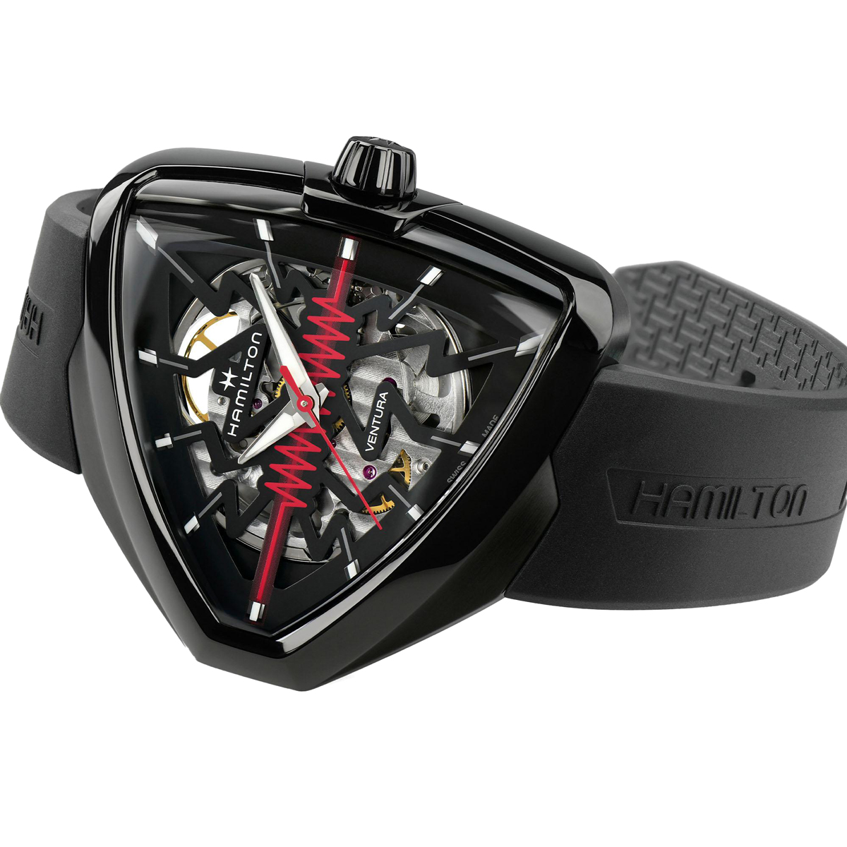 Hamilton Ventura Elvis80 Skeleton Automatic 42.5mm Men's Watch, Black Dial