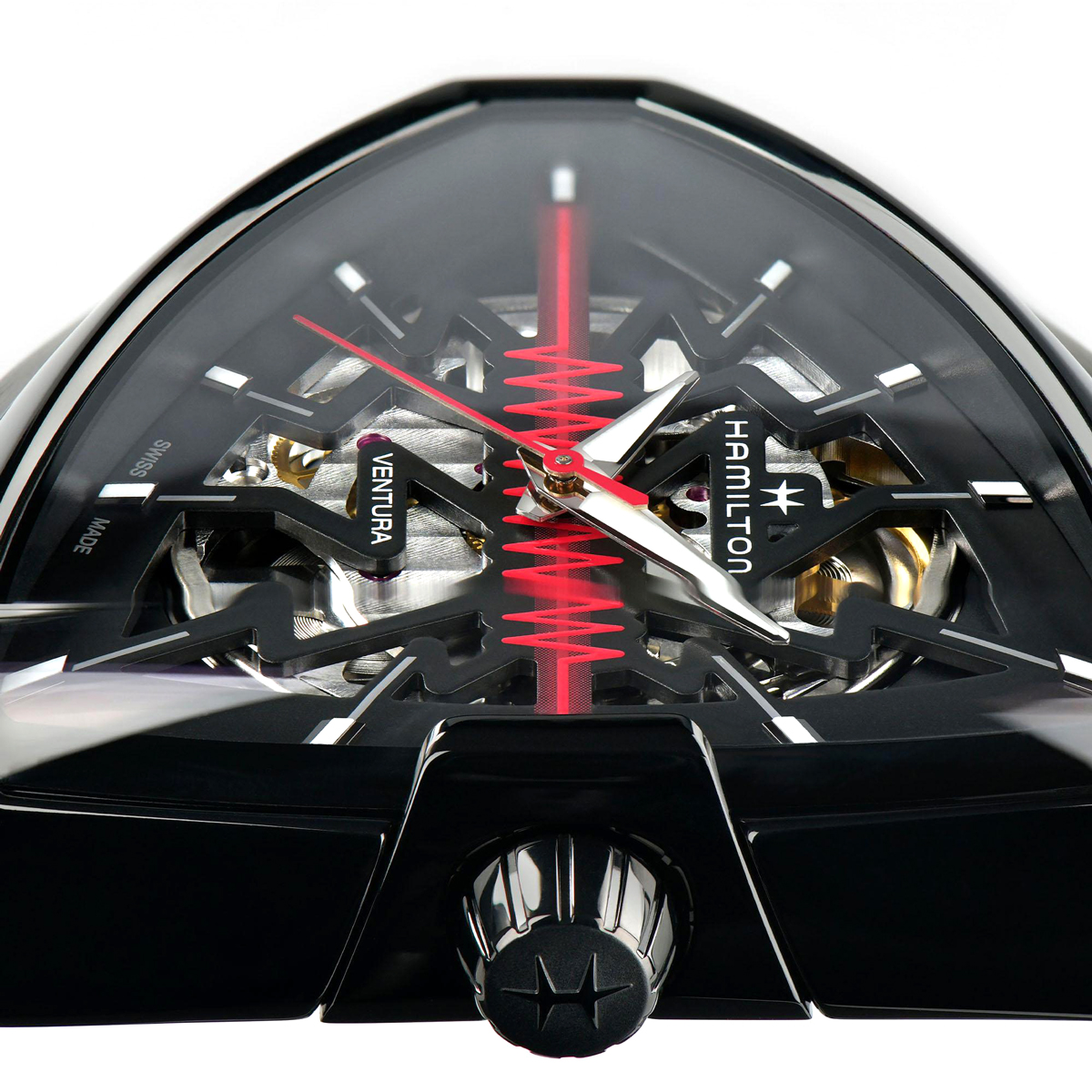 Hamilton Ventura Elvis80 Skeleton Automatic 42.5mm Men's Watch, Black Dial