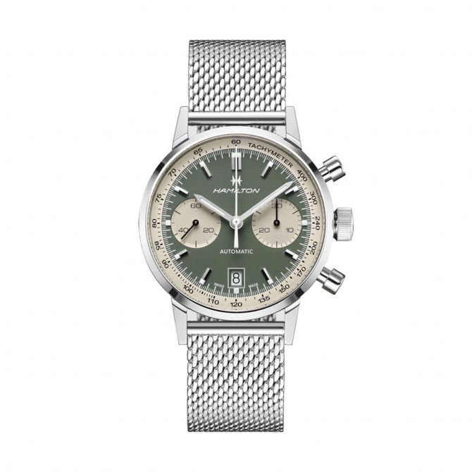 Hamilton American Classic Intra-Matic Auto Chrono 40mm Watch, Stainless Steel Bracelet