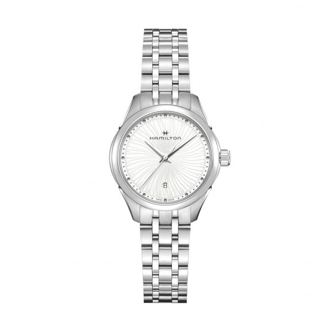 Hamilton Jazzmaster Lady Quartz 30mm Watch, Silver White Pattern Dial