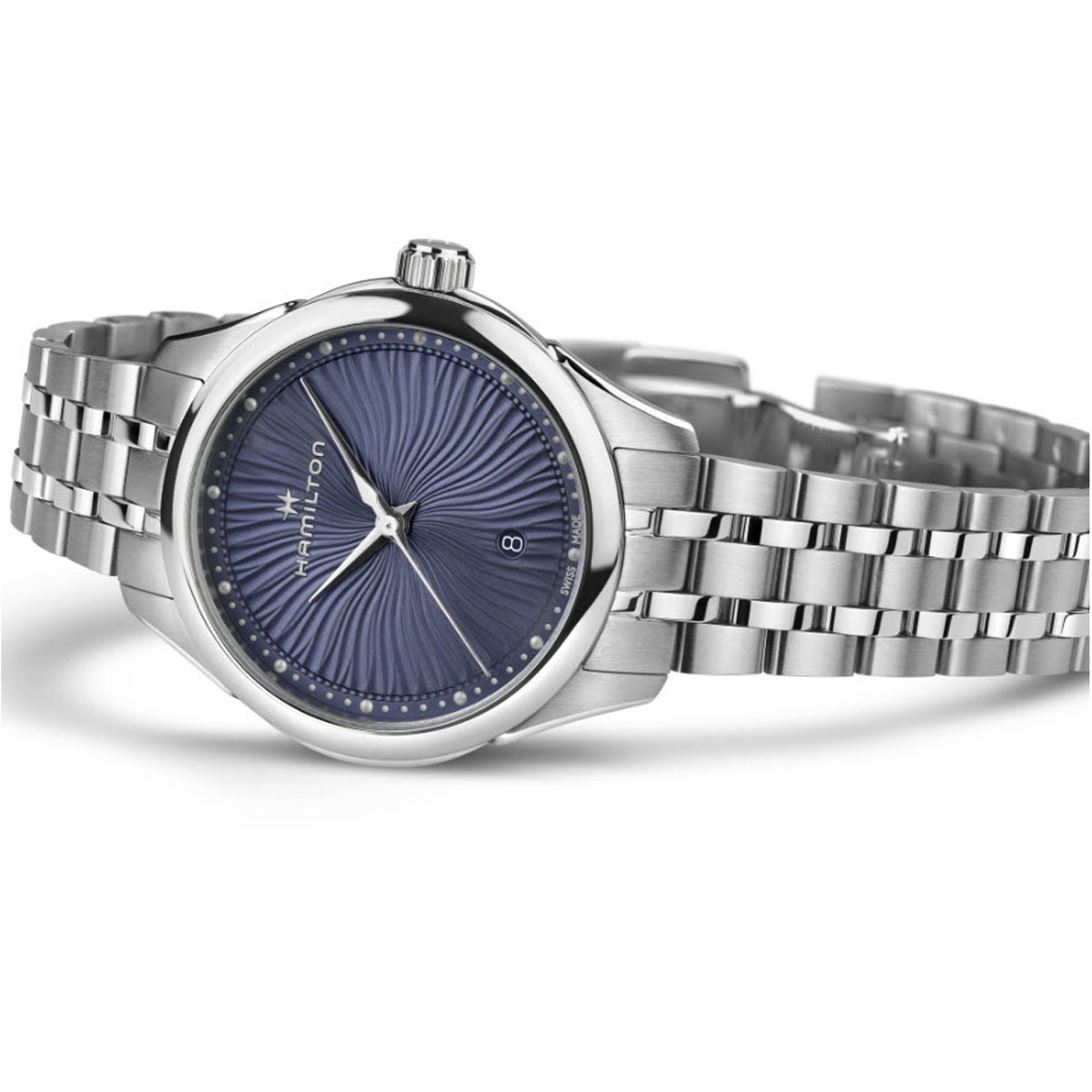 Hamilton Jazzmaster Lady Quartz 30mm Watch, Blue Pattern Dial